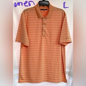 Greg Norman Collection Men's Polo Shirt - Peach Stripes